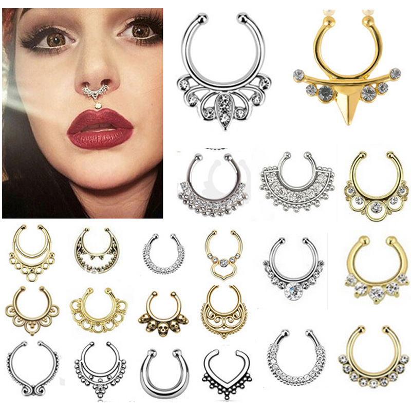 Ethnic Fashion India - Indian Crystal Snag In The Nose