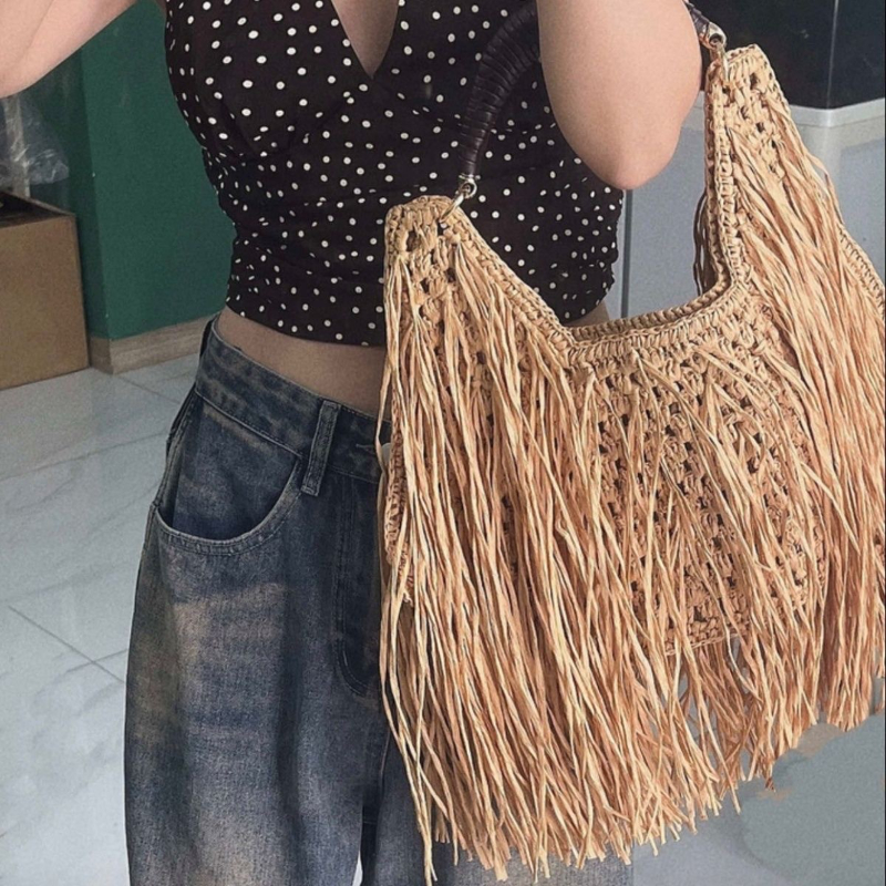 Bohemian Tassel Straw Handbag  – Ethnic Fashion Designer Bewertung und Preis