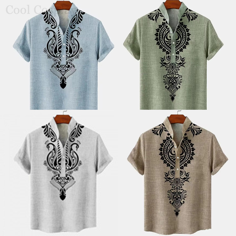 Male Retro Tops Henley Shirt M – Ethnic Fashion Style Bewertung und Preis