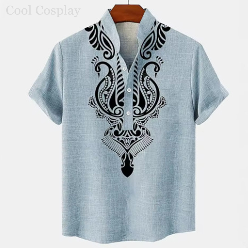 Male Retro Tops Henley Shirt M – Ethnic Fashion Style Bewertung und Preis