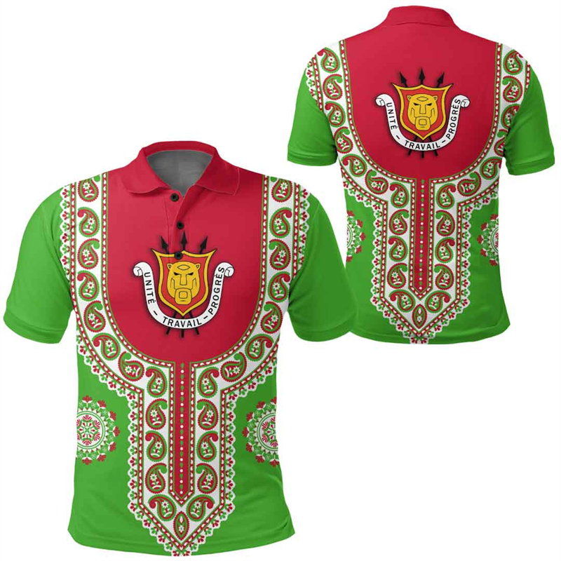 Burundi Flag Map 3D Print Polo – Dashiki Shirt Men Bewertung und Preis