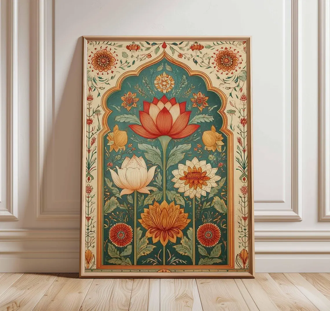 Lotus Flower Wall Art Poster,  – Ethnic Fashion India Bewertung und Preis