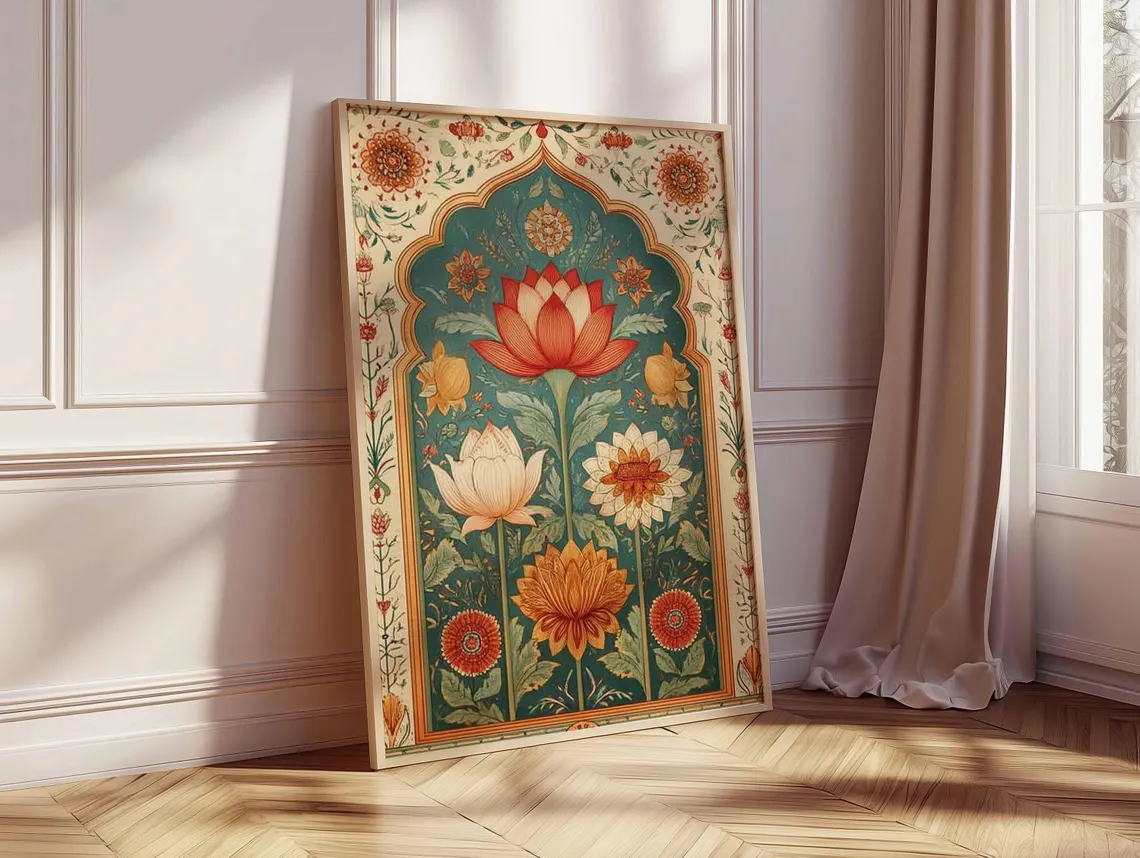 Lotus Flower Wall Art Poster,  – Ethnic Fashion India Bewertung und Preis
