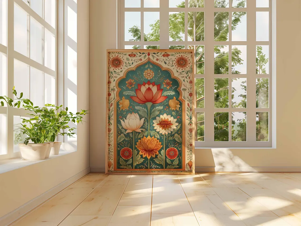 Lotus Flower Wall Art Poster,  – Ethnic Fashion India Bewertung und Preis
