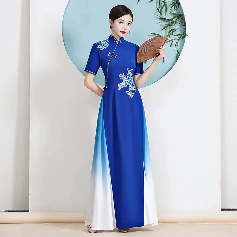 Womens Cheongsam Folk Style Vi – Ao Dai Vietnam Dress Bewertung und Preis