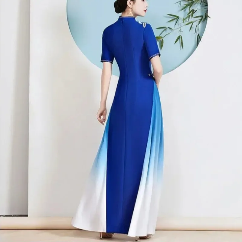 Womens Cheongsam Folk Style Vi – Ao Dai Vietnam Dress Bewertung und Preis