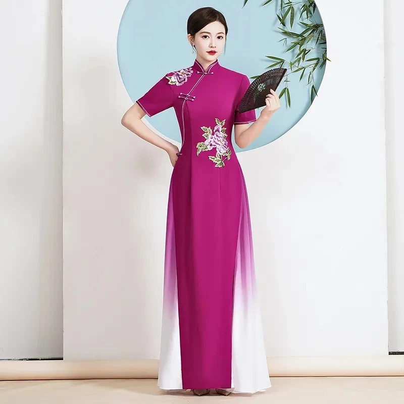 Womens Cheongsam Folk Style Vi – Ao Dai Vietnam Dress Bewertung und Preis