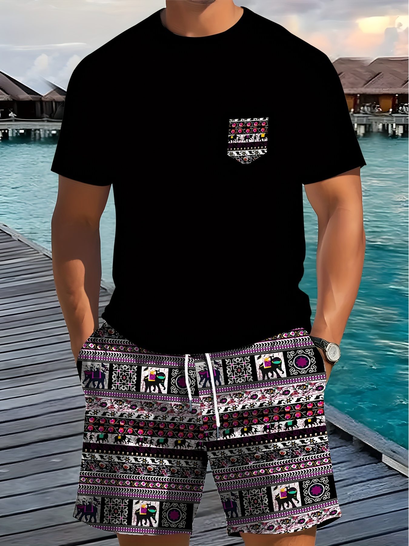 2026 Summer New Men's Short-Sl – Ethnic Fashion Style Bewertung und Preis