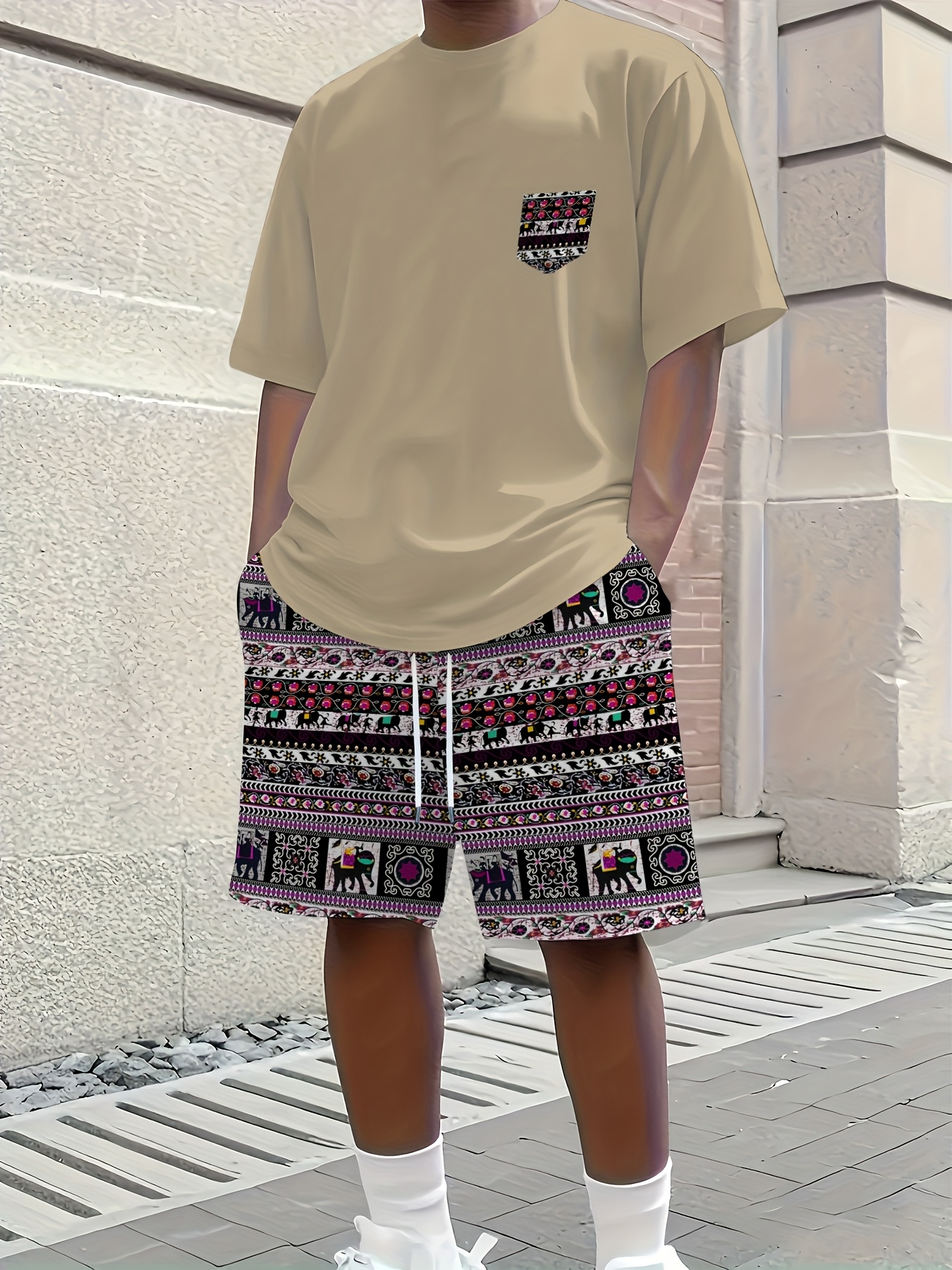 2026 Summer New Men's Short-Sl – Ethnic Fashion Style Bewertung und Preis