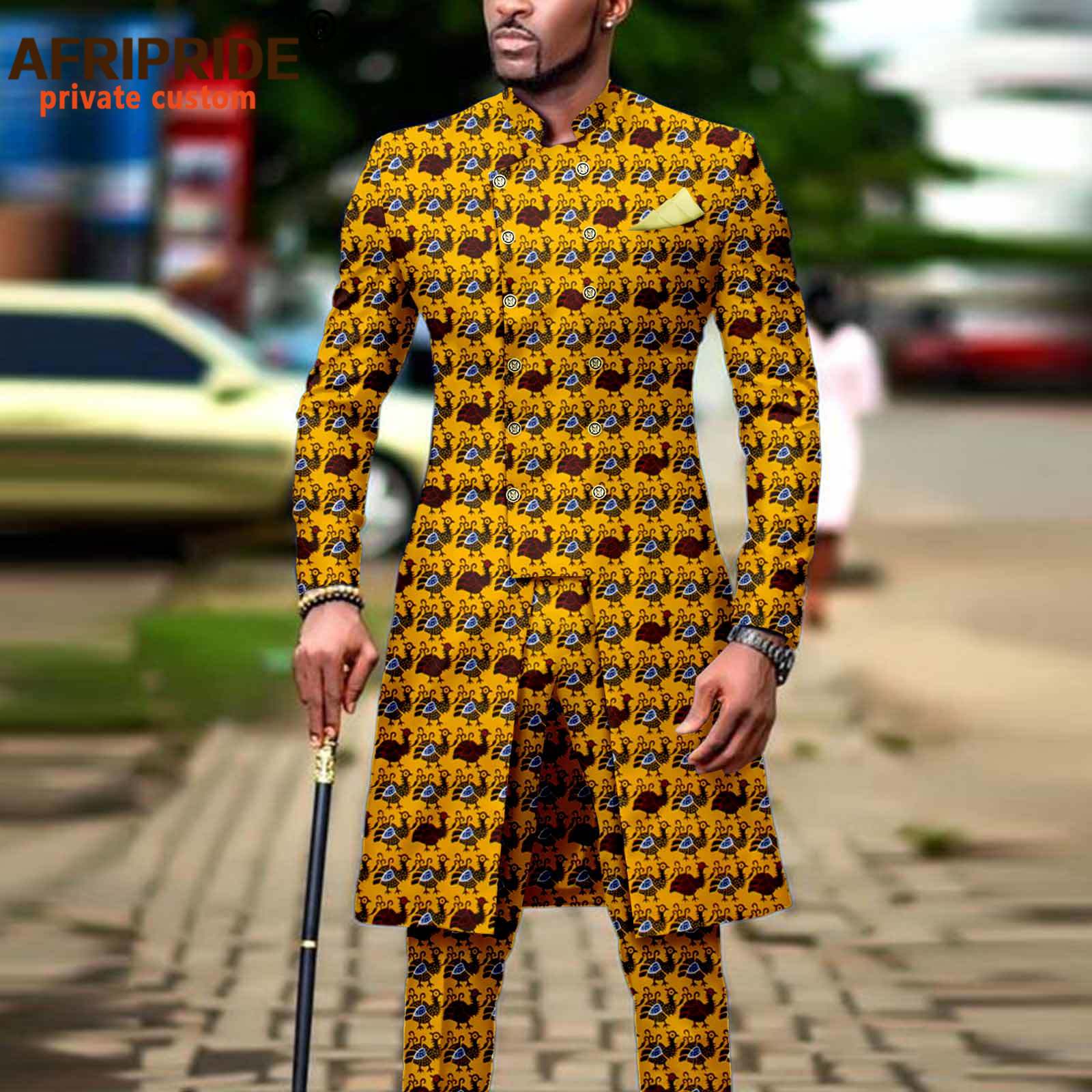 Men`s Suit African Clothing Da – African Ankara Print Bewertung und Preis