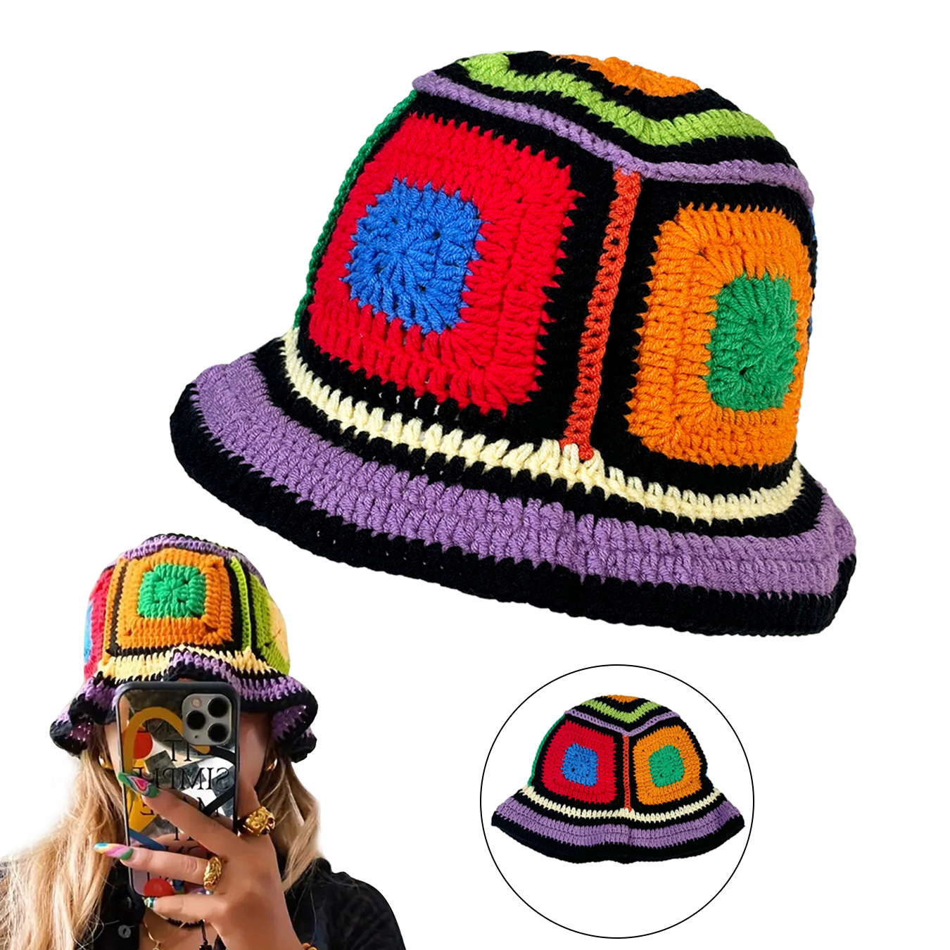 Purple-Edged Zuma Hat, Hand-Kn – Ethnic Wear Fashion Designer Bewertung und Preis