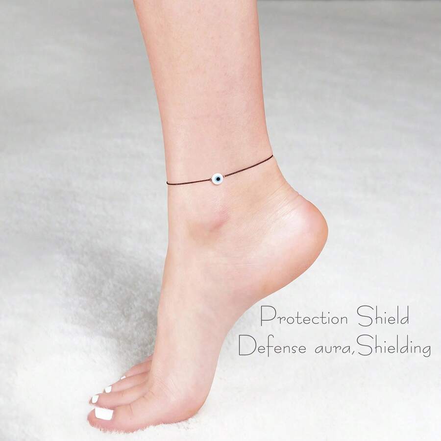 Dainty Black Cord Evil Eye Ank – Ethnic Wear Fashion Designer Bewertung und Preis