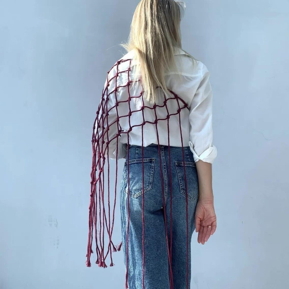 Bohemian Netted Fringe Scarf S – Ethnic Fashion Designer Bewertung und Preis