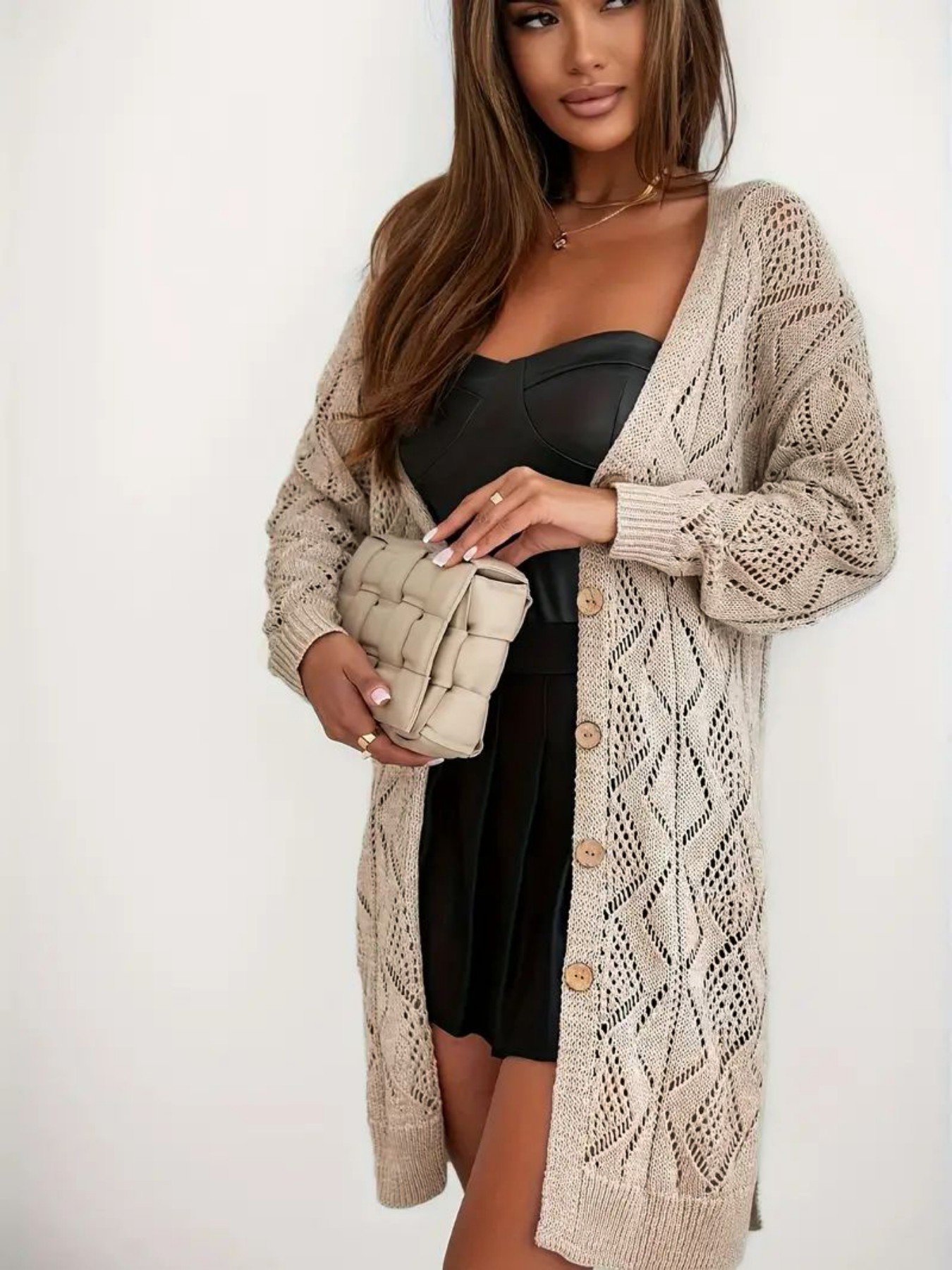 Women's Loose Fit Lace Knit Ca – Ethnic Fashion India Bewertung und Preis