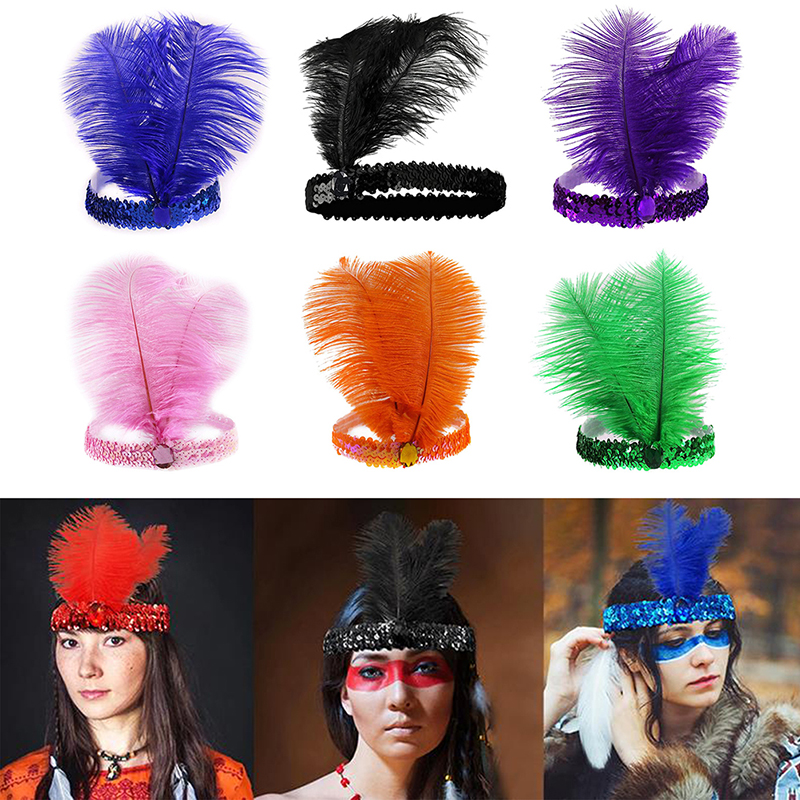 Sequins Feather Crystal Headba – Ethnic Fashion India Bewertung und Preis