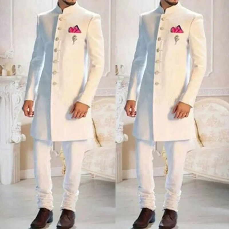Fashion Design White Stand Col – Ethnic Wear Fashion Designer Bewertung und Preis